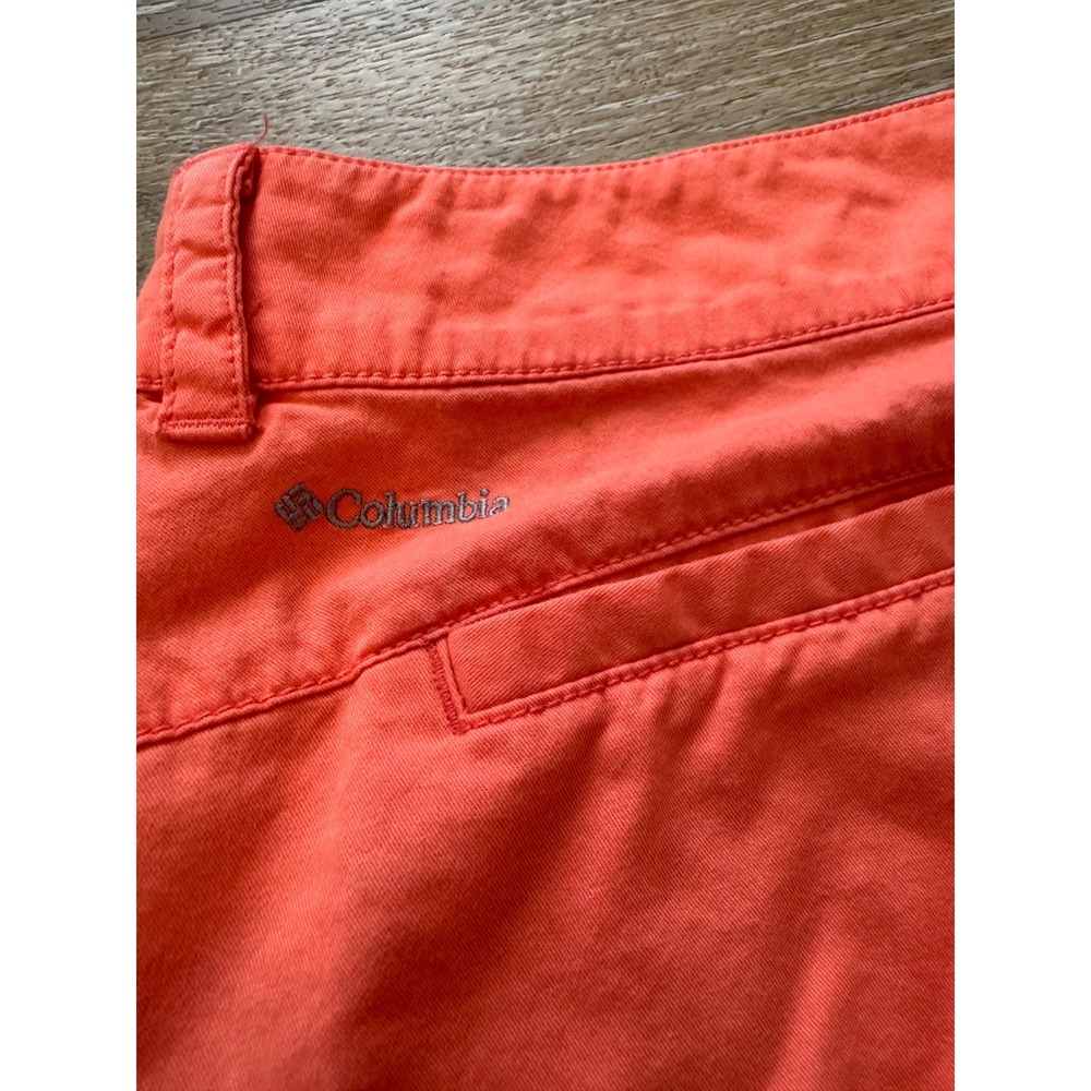 Columbia Womens Coral Orange Cotton Hiking Casual Shorts Size 8 XL4707 - Picture 6 of 9
